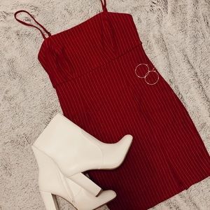 Red Striped Mini Dress!